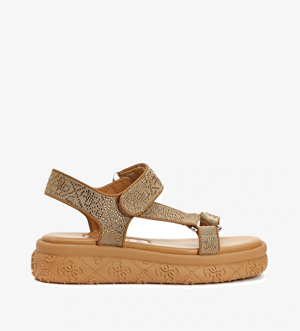 Guess Lode Bej Kahverengi Kadın Sandalet model görseli