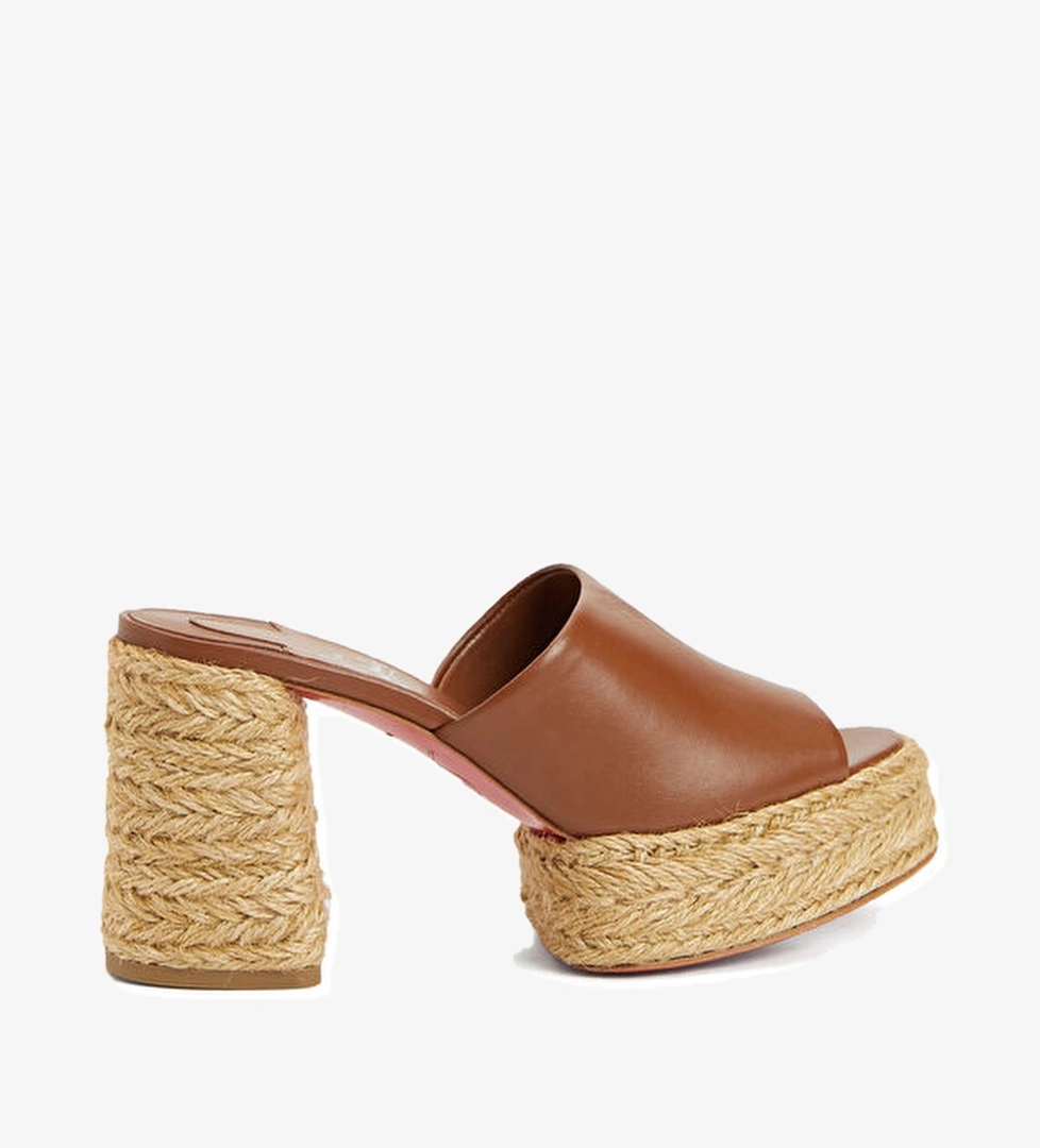 Christian Louboutin Calakala Kahverengi Kadın Deri Terlik model görseli