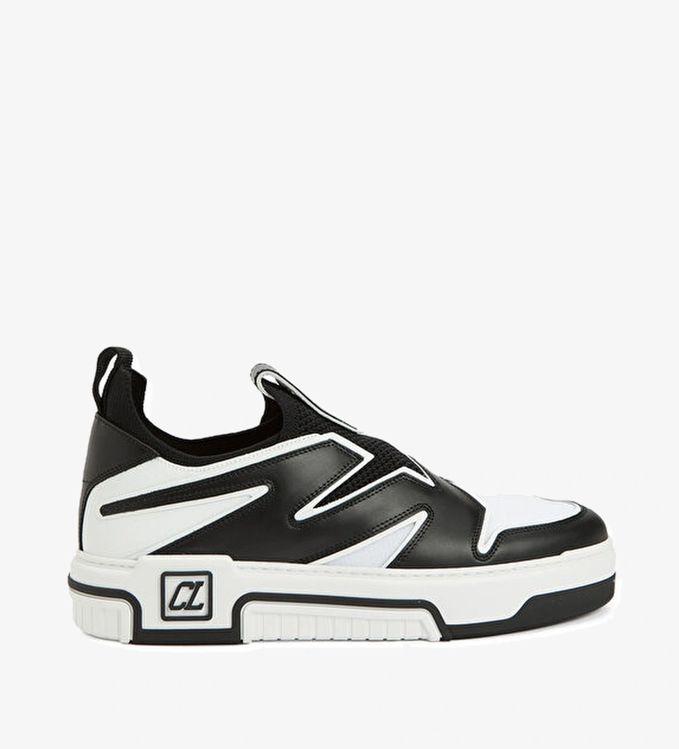 Christian Louboutin Astroflash Siyah Beyaz Erkek Deri Sneaker model görseli