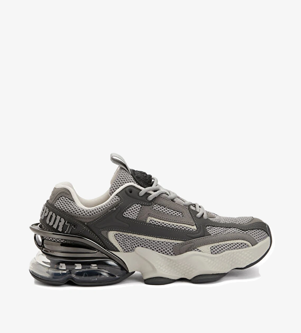 Philipp Plein Sport Gri File Dokulu Erkek Sneaker model görseli