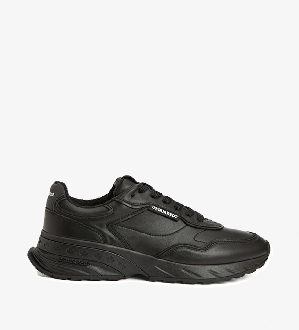 Runner Siyah Erkek Deri Sneaker - Görsel 1