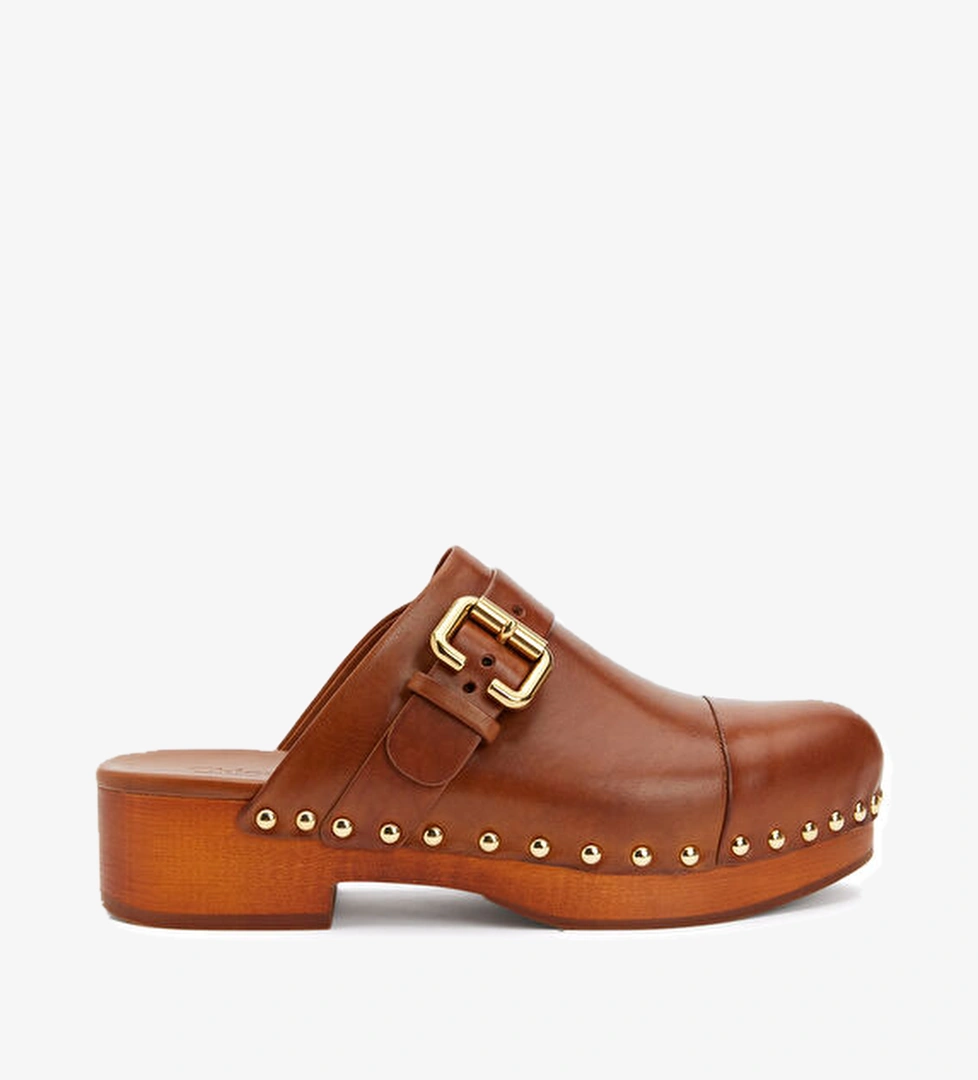 Jeannette Taba Kadın Deri Terlik - Görsel 1