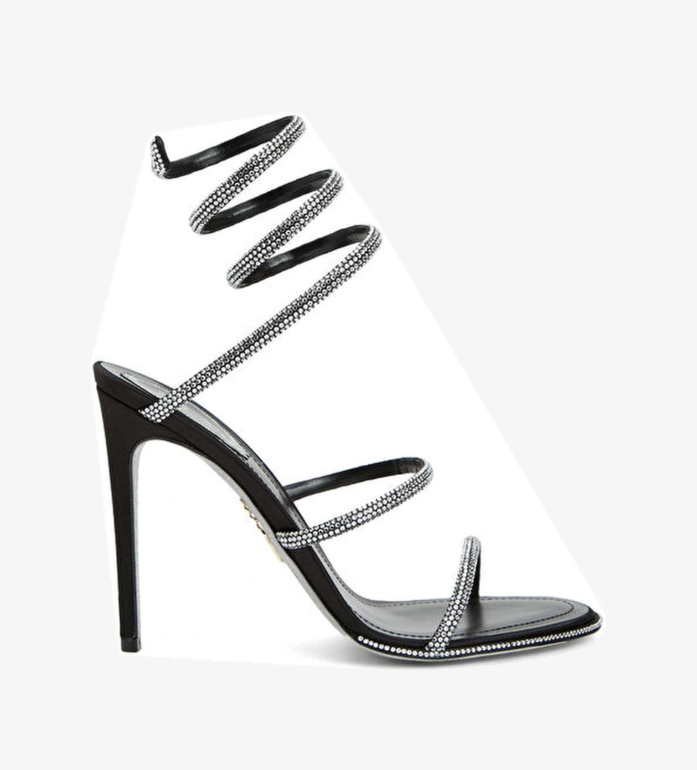 Rene Caovilla Siyah Silver Kadın Sandalet model görseli