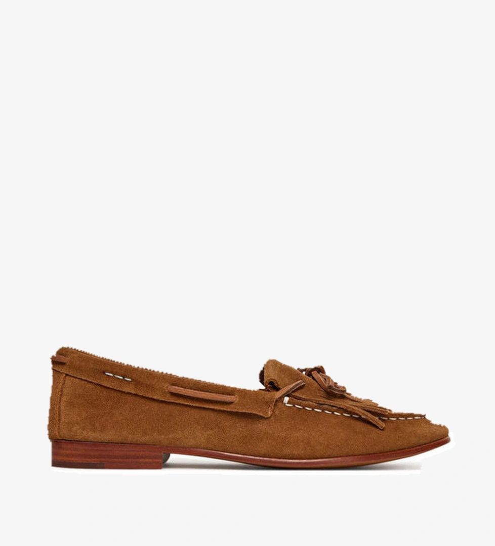 Polo Ralph Lauren The Soft Camel Kadın Süet Loafer model görseli