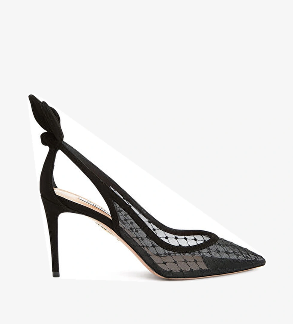 Aquazzura Siyah Puantiyeli Topuklu Ayakkabı model görseli