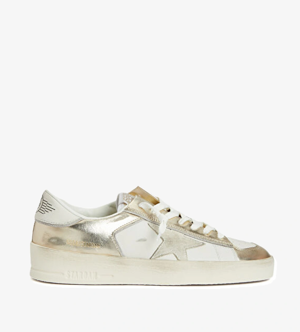 Golden Goose Beyaz Gold Kadın Deri Sneaker model görseli