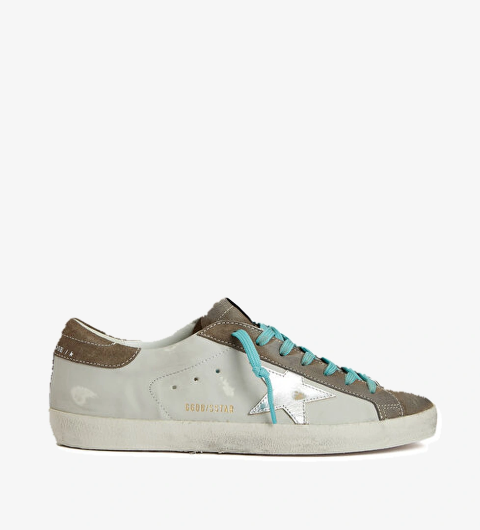 Golden Goose SStar Beyaz Erkek Deri Sneaker model görseli