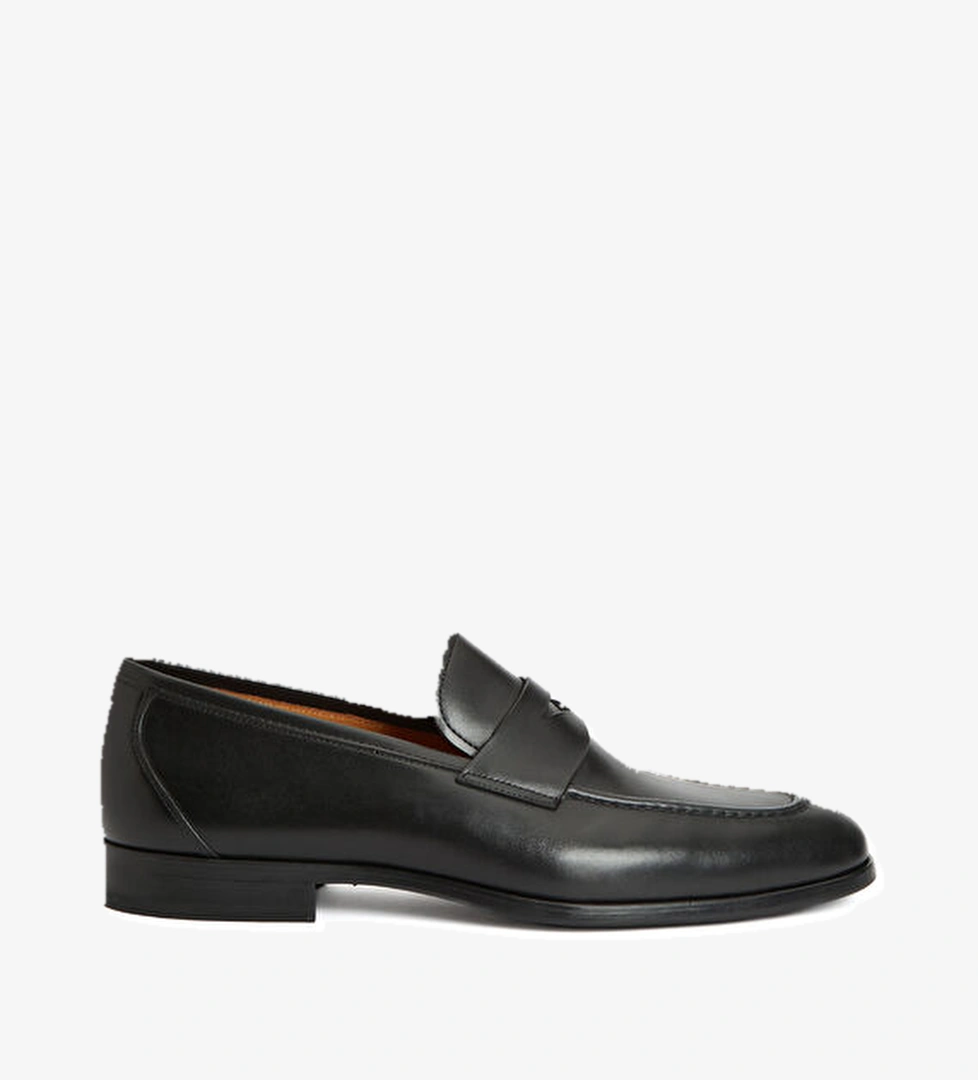 Magnanni Siyah Erkek Deri Loafer model görseli