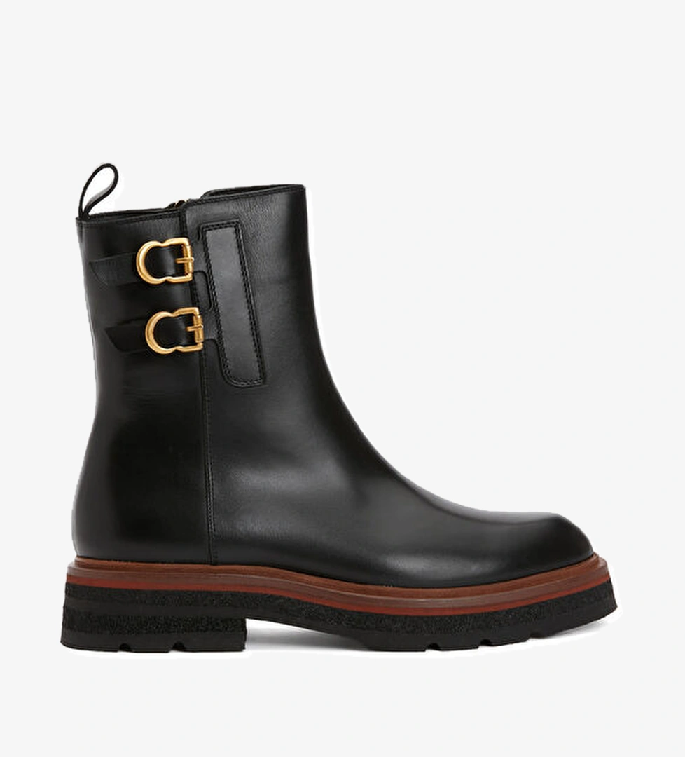 Magnanni Siyah Kadın Deri Bot model görseli