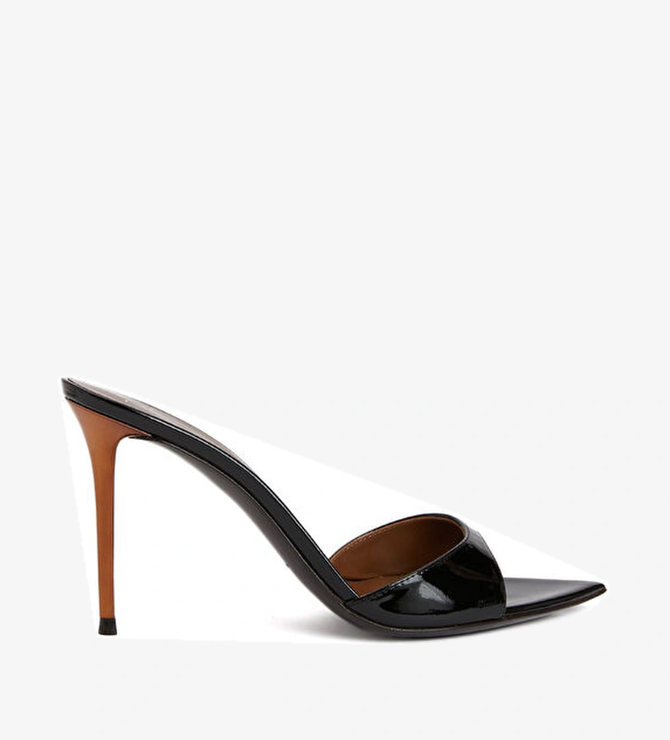 Siyah Kadın Deri Terlik - Görsel 1