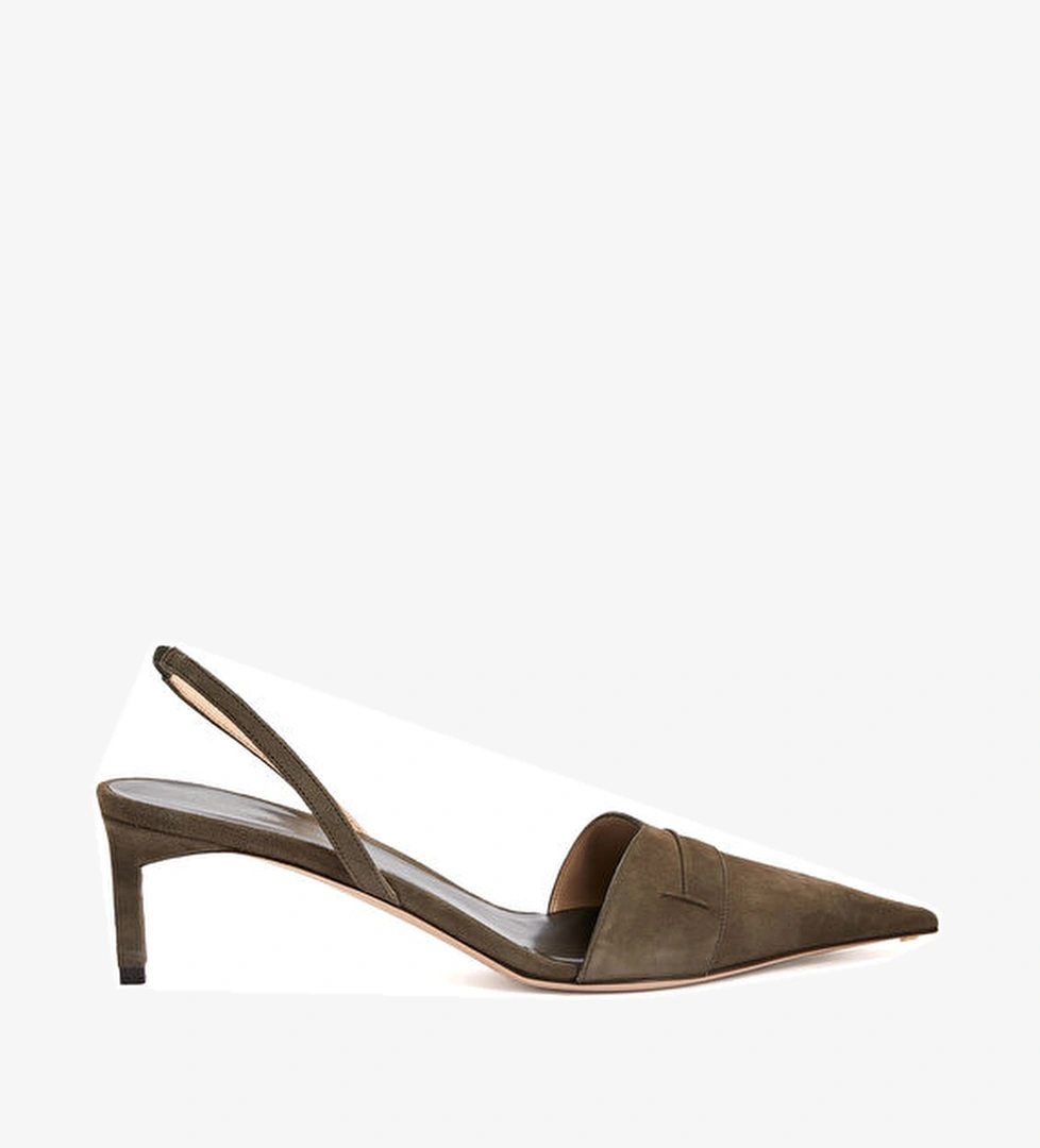 Tom Ford Haki Deri Topuklu Ayakkabı model görseli