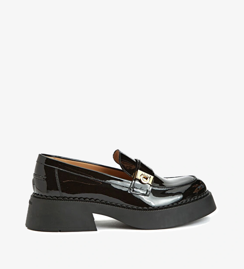 Ferragamo Caminia Siyah Kadın Deri Loafer model görseli