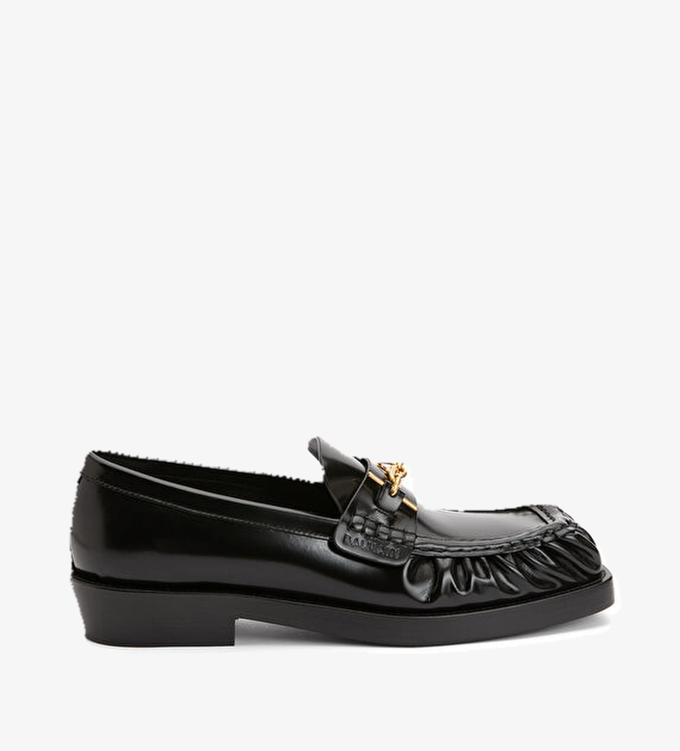 Sync Glazed Siyah Erkek Deri Loafer - Görsel 1