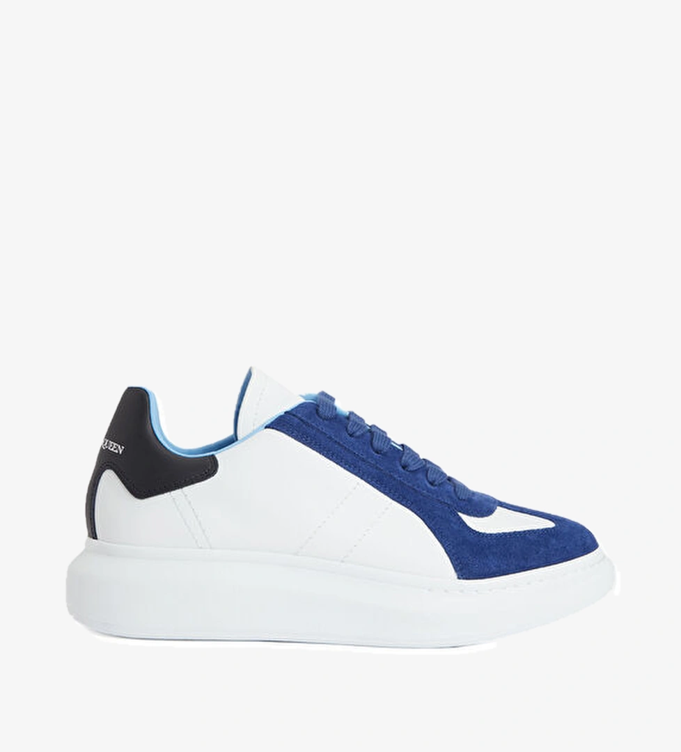 Mcqueen Oversized Lacivert Beyaz Erkek Deri Sneaker model görseli