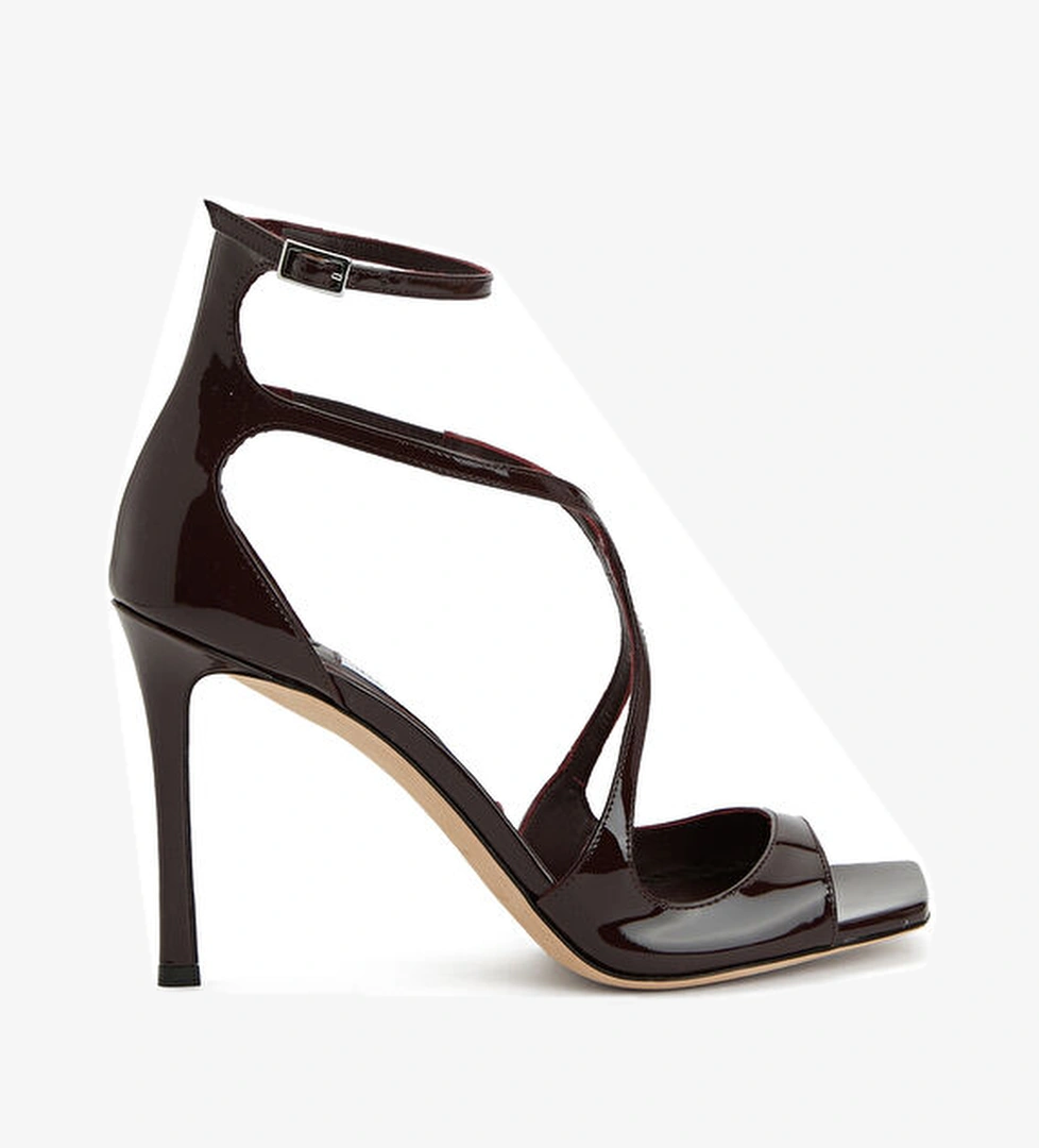 Azia Bordo Kadın Deri Sandalet - Görsel 1