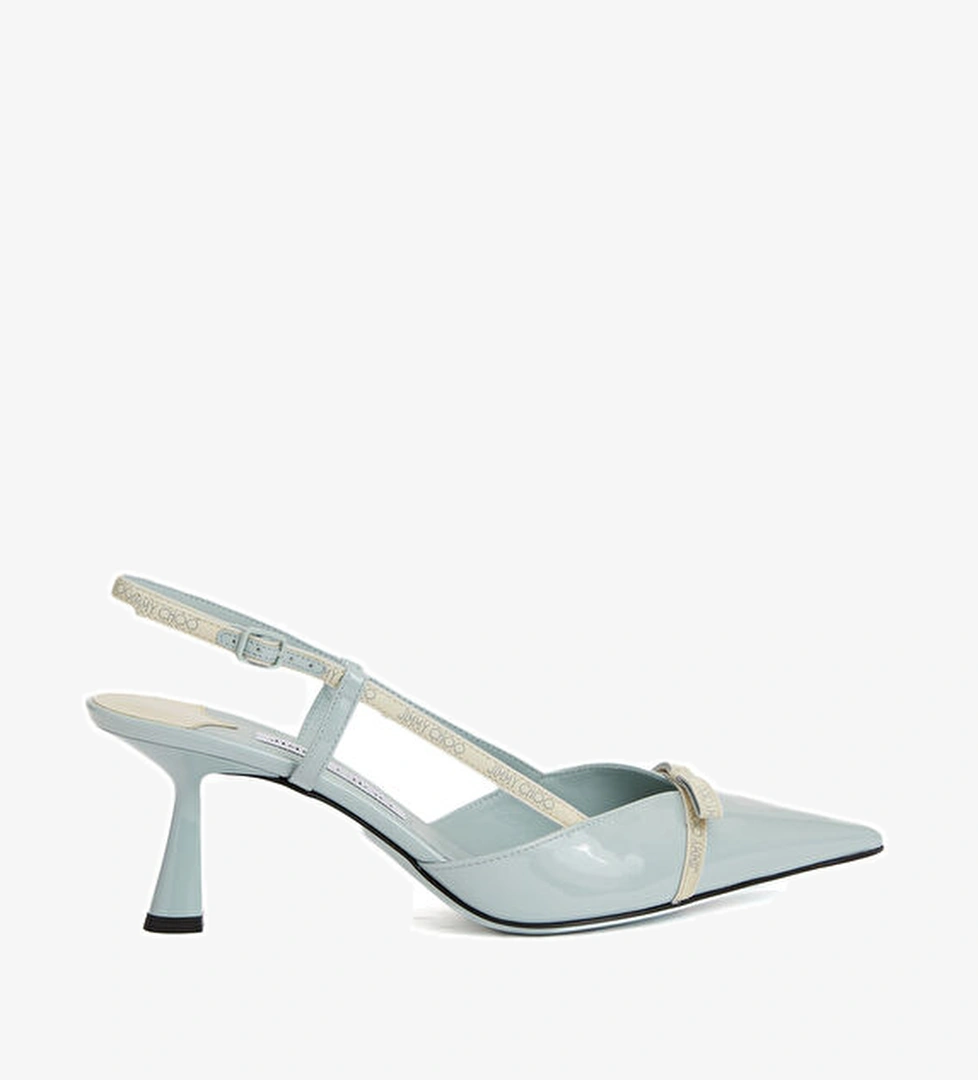 Camila Mavi Deri Topuklu Ayakkabı - Görsel 1