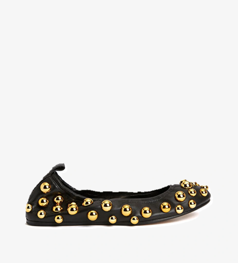 Belna Siyah Gold Deri Babet - Görsel 1