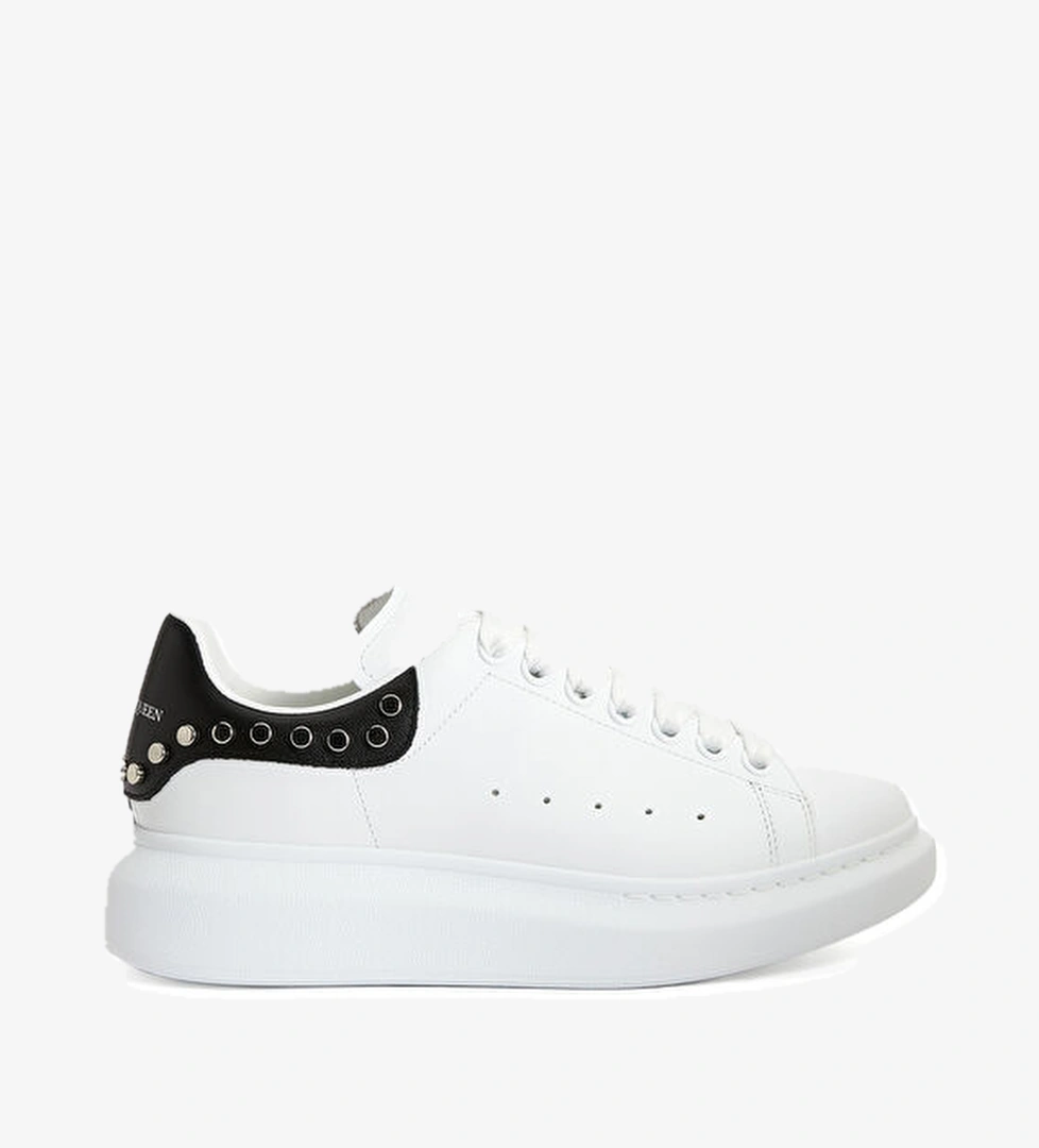 Oversized Beyaz Kadın Deri Sneaker - Görsel 1