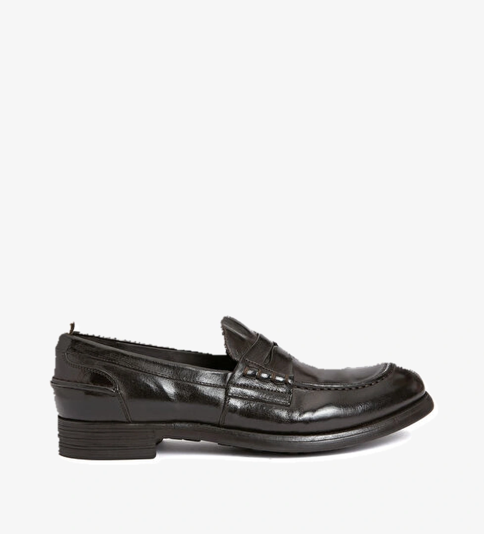 Officine Creative Chronicle Koyu Kahverengi Erkek Deri Loafer model görseli
