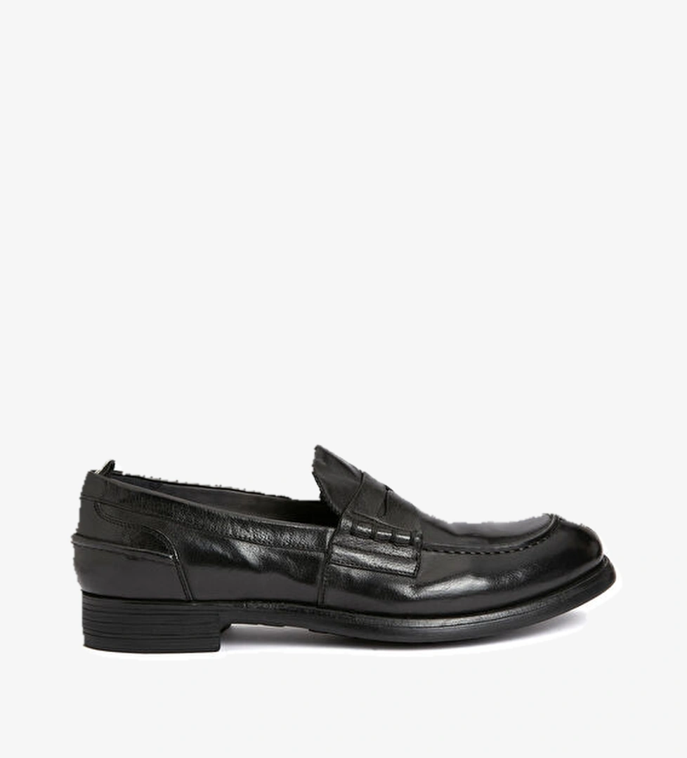 Officine Creative Chronicle Siyah Erkek Deri Loafer model görseli