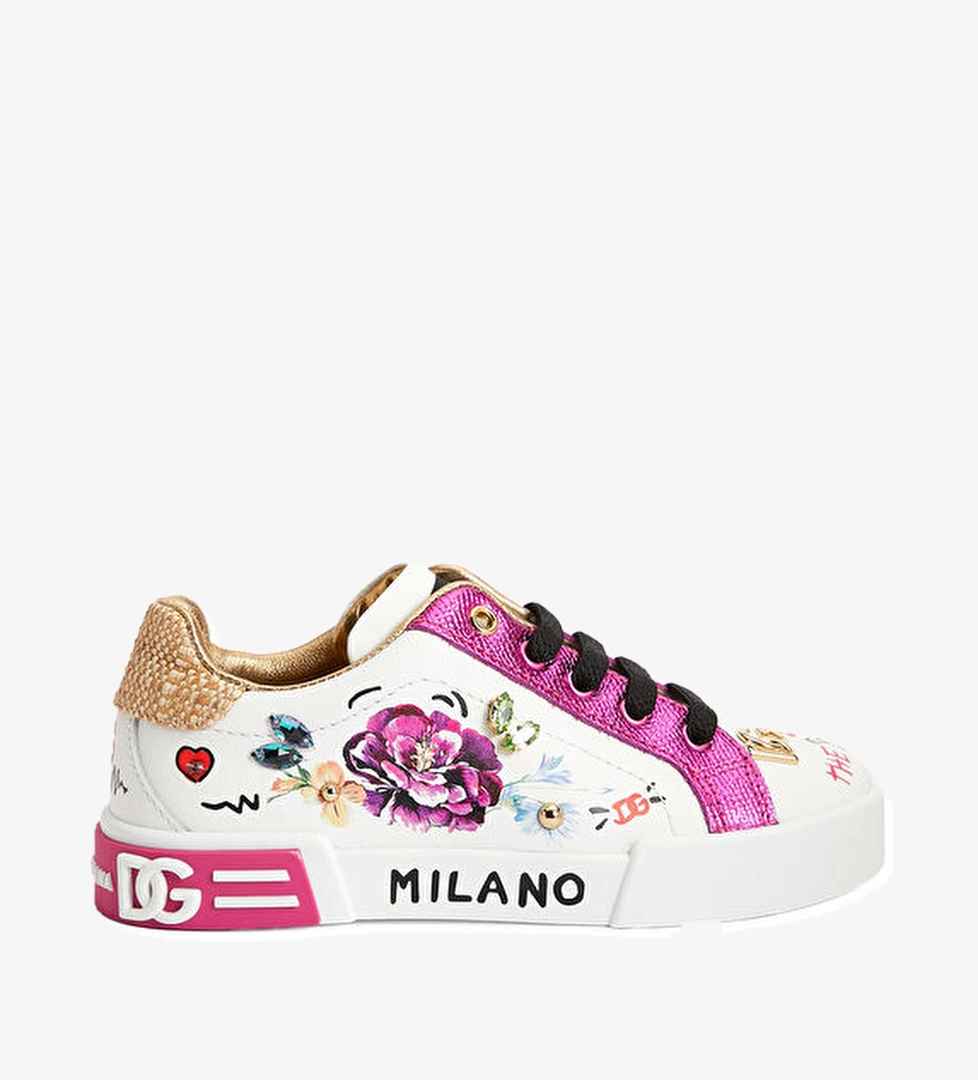 Dolce&gabbana Dauphine Çok Renkli Kız Çocuk Deri Sneaker model görseli