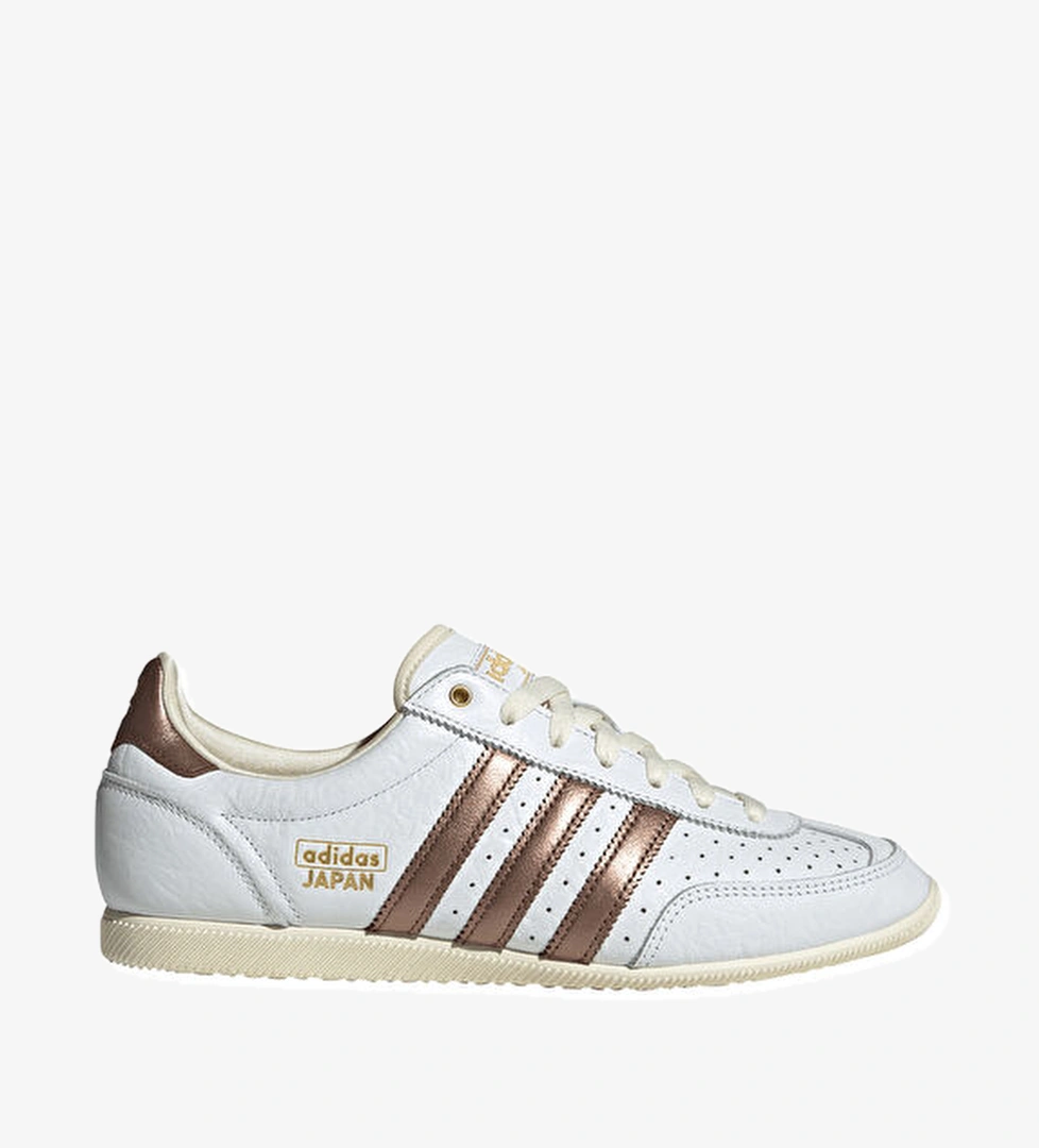 Japan Kahve Beyaz Kadın Deri Sneaker - Görsel 1