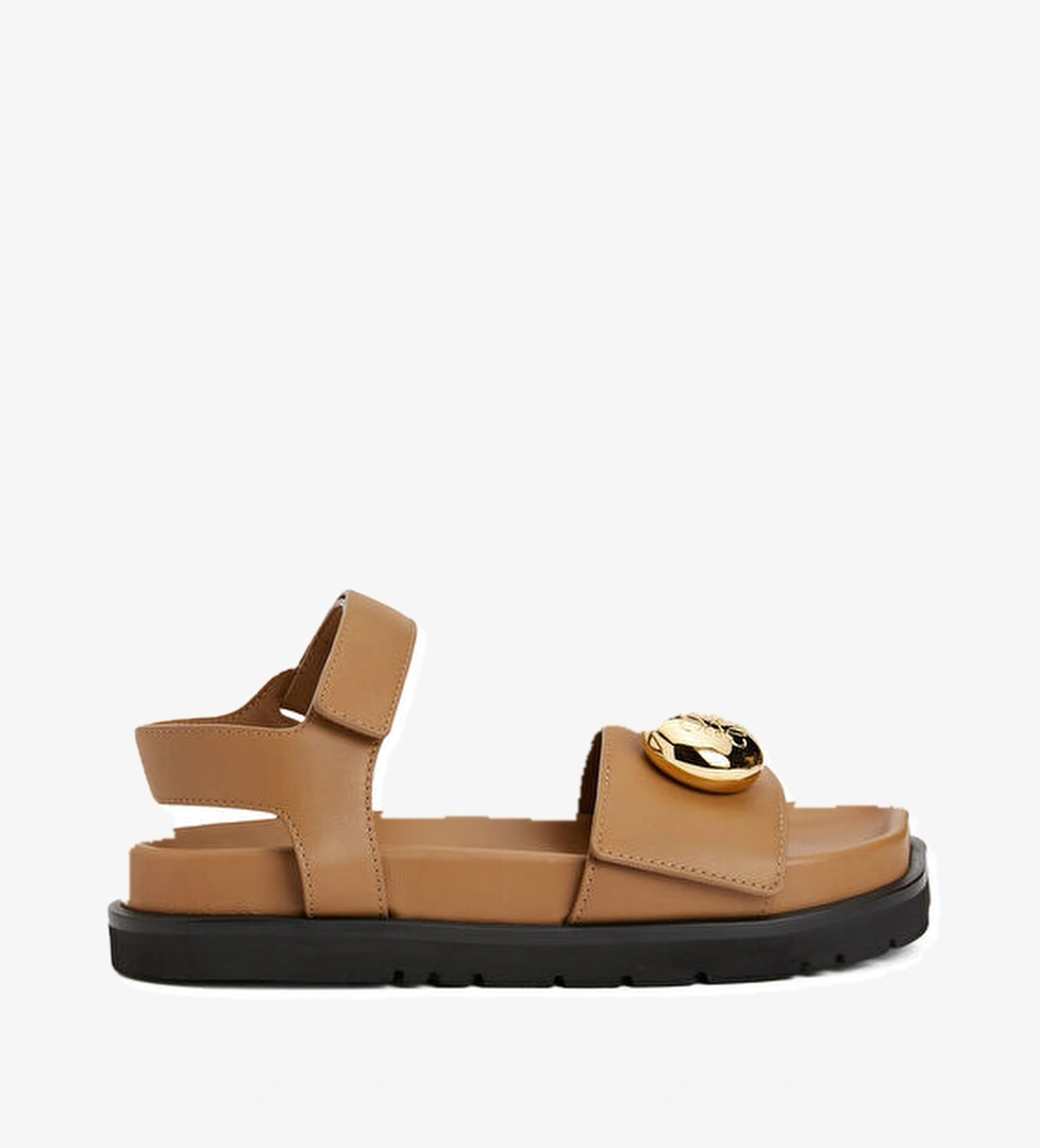 Loewe Pebble Taba Kadın Deri Sandalet model görseli