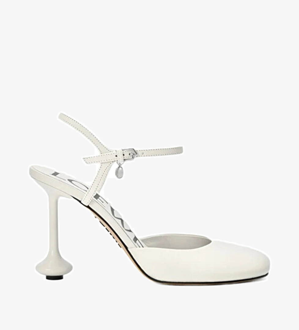 Loewe Toy Beyaz Deri Topuklu Ayakkabı model görseli