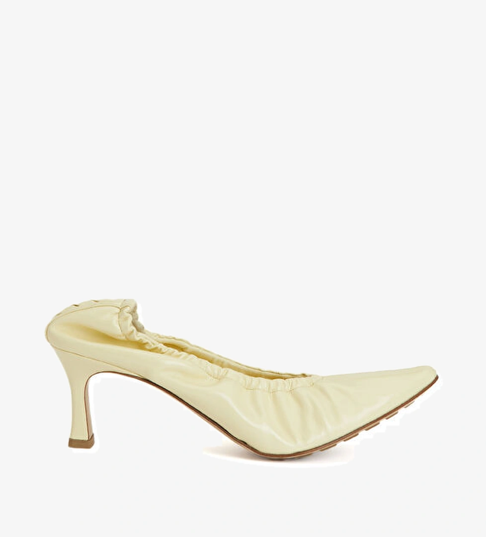 Bottega Veneta Sofia Krem Deri Topuklu Ayakkabı model görseli