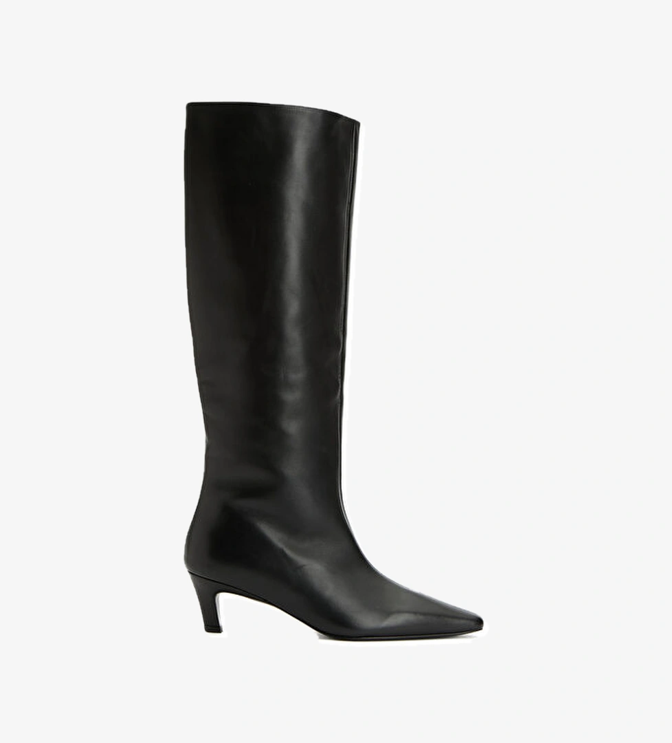 Academia Siyah Kadın Deri Çizme model görseli