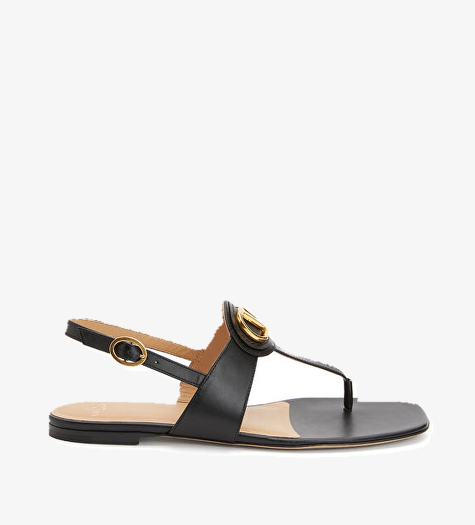 Valentino Garavani Siyah Kadın Deri Sandalet model görseli