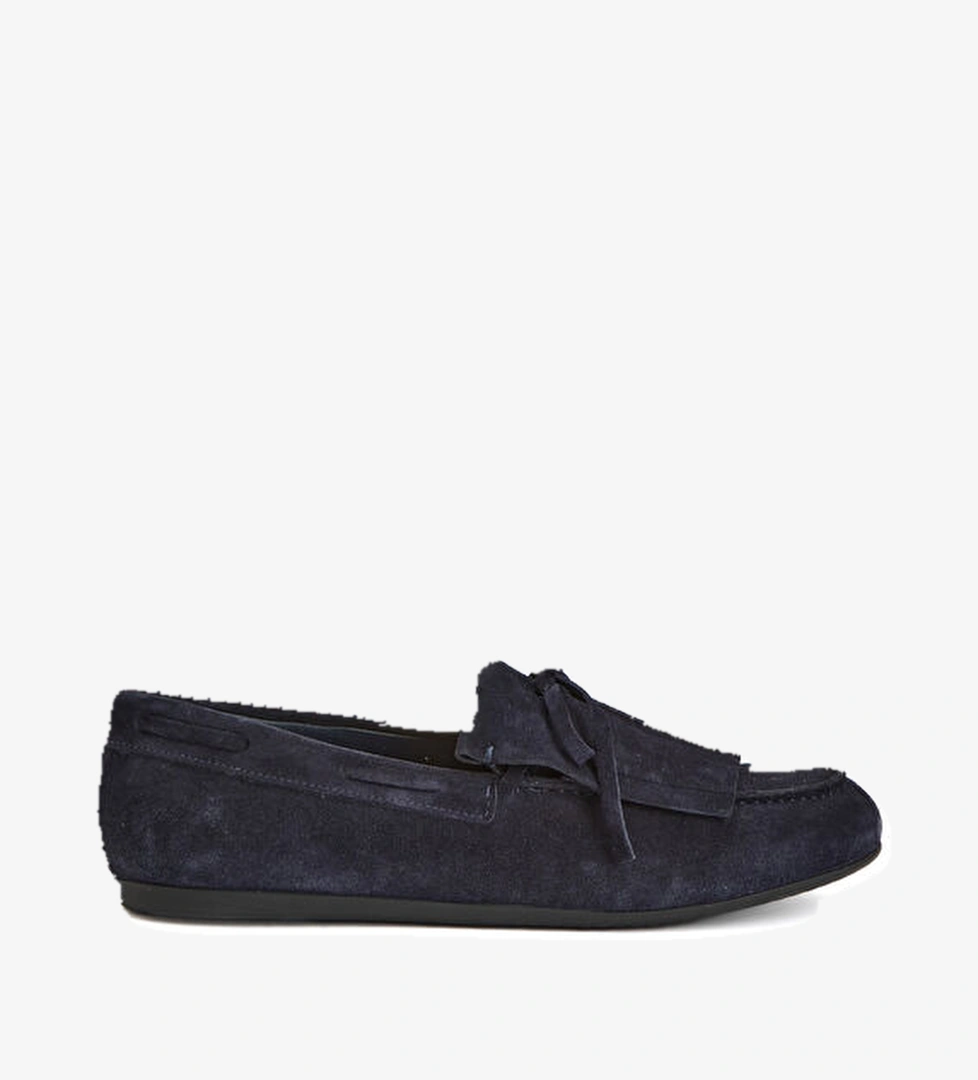 Beymen Collection Lacivert Püsküllü Kadın Süet Loafer model görseli
