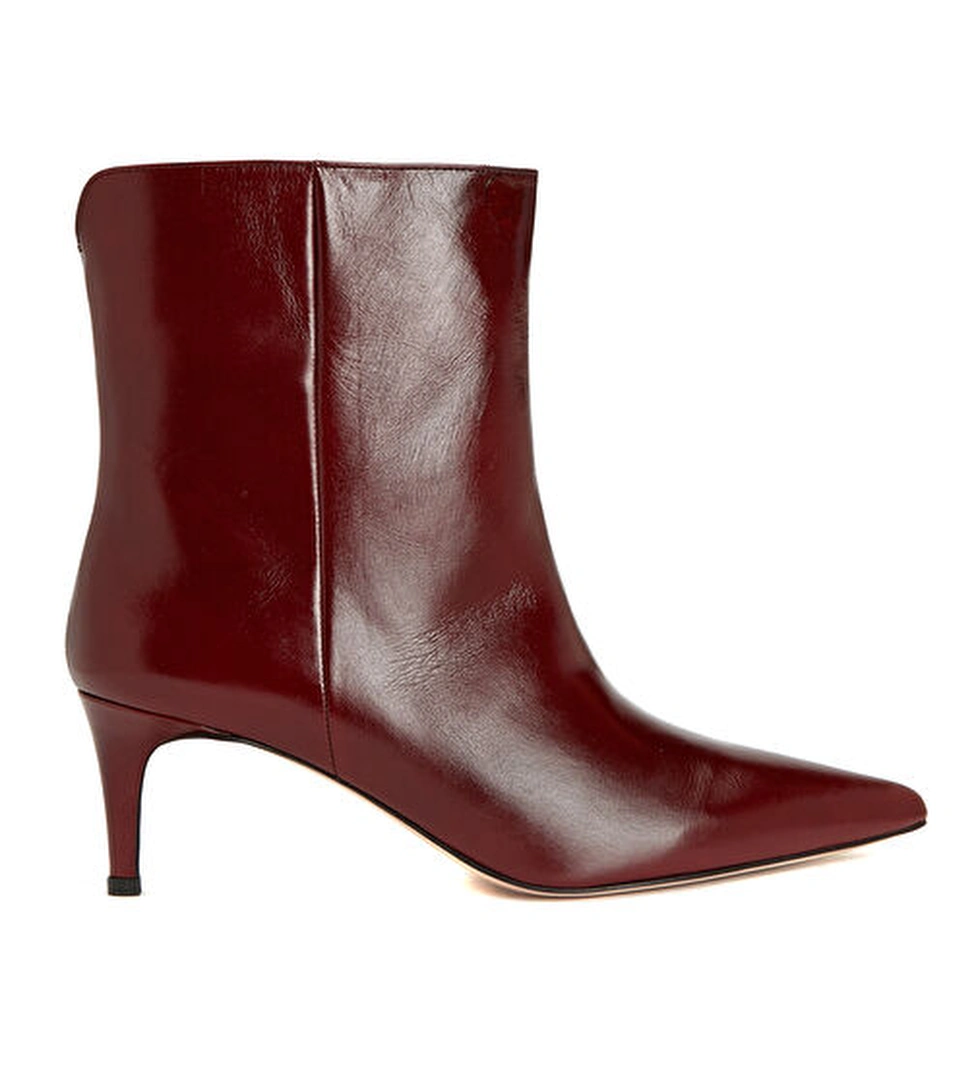 Beymen Collection Bordo Kadın Deri Bot model görseli