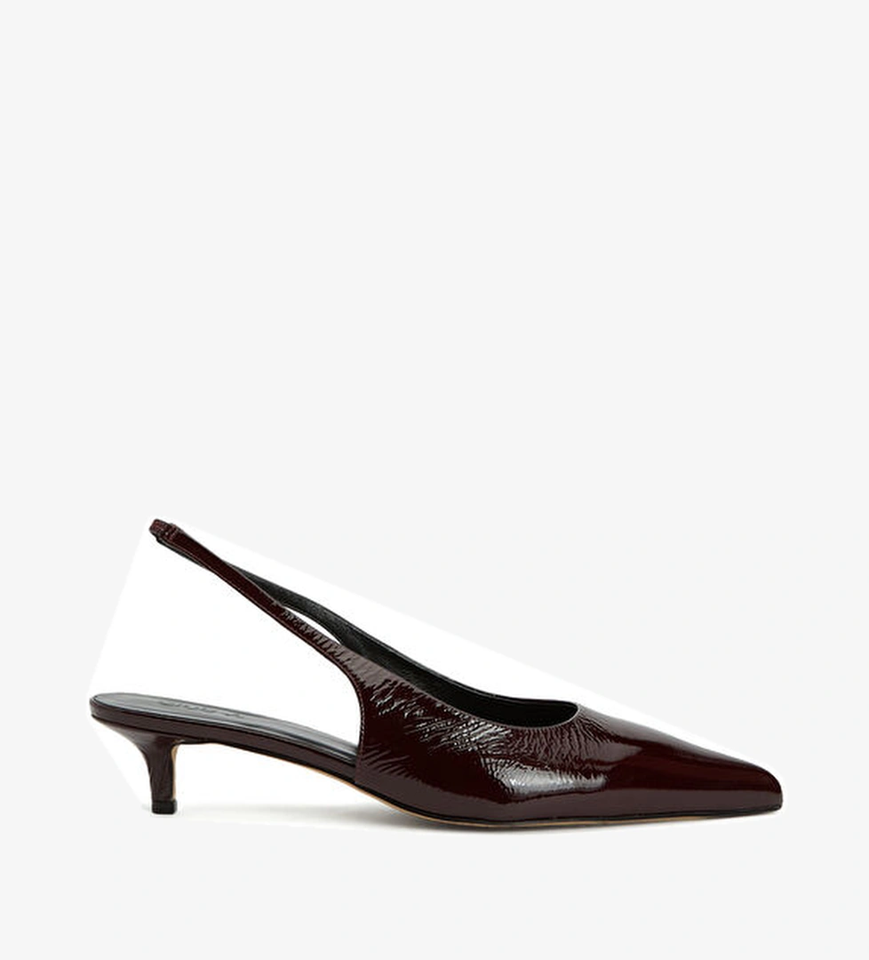 Beymen Club Bordo Deri Topuklu Ayakkabı model görseli