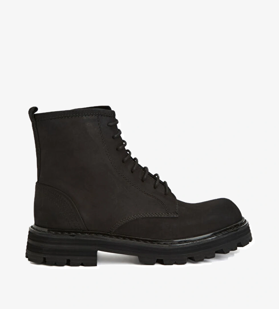 Academia Siyah Erkek Deri Postal Bot model görseli