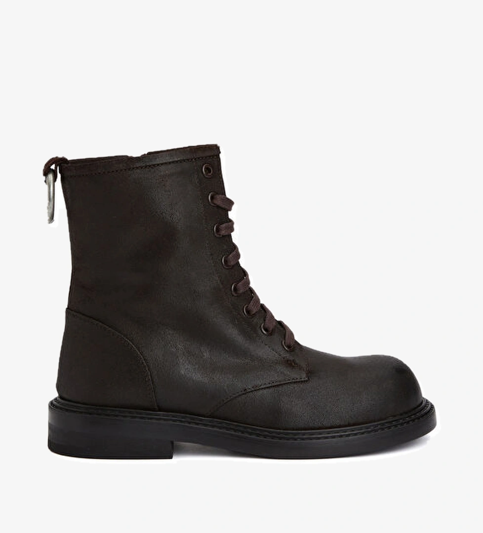 Academia Koyu Kahverengi Kadın Deri Postal Bot model görseli