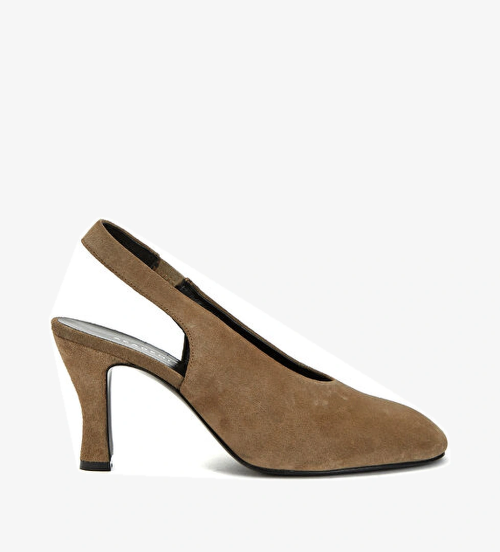 Academia Tütün Süet Topuklu Ayakkabı model görseli