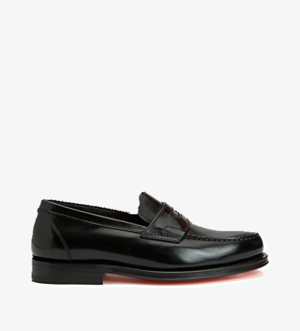 Santoni Siyah Erkek Deri Loafer model görseli