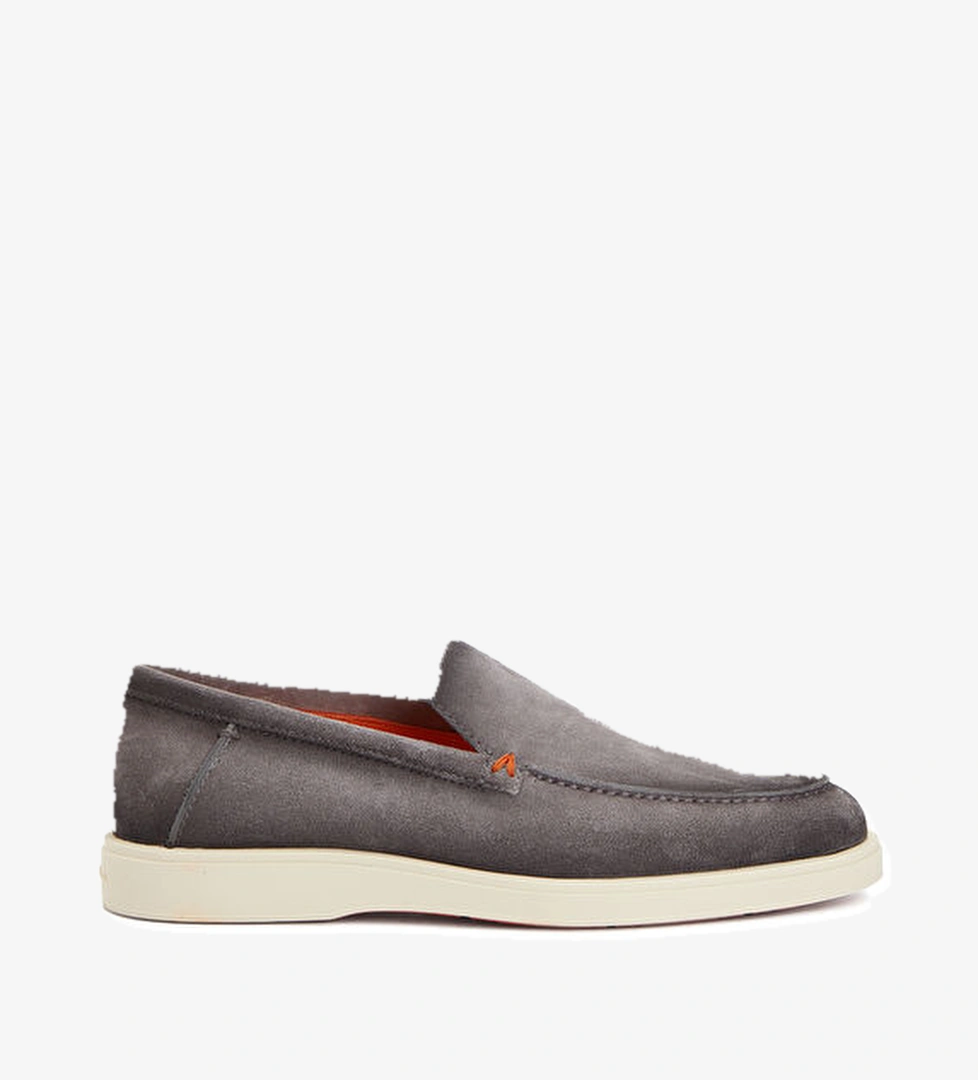 Santoni Gri Erkek Süet Loafer model görseli
