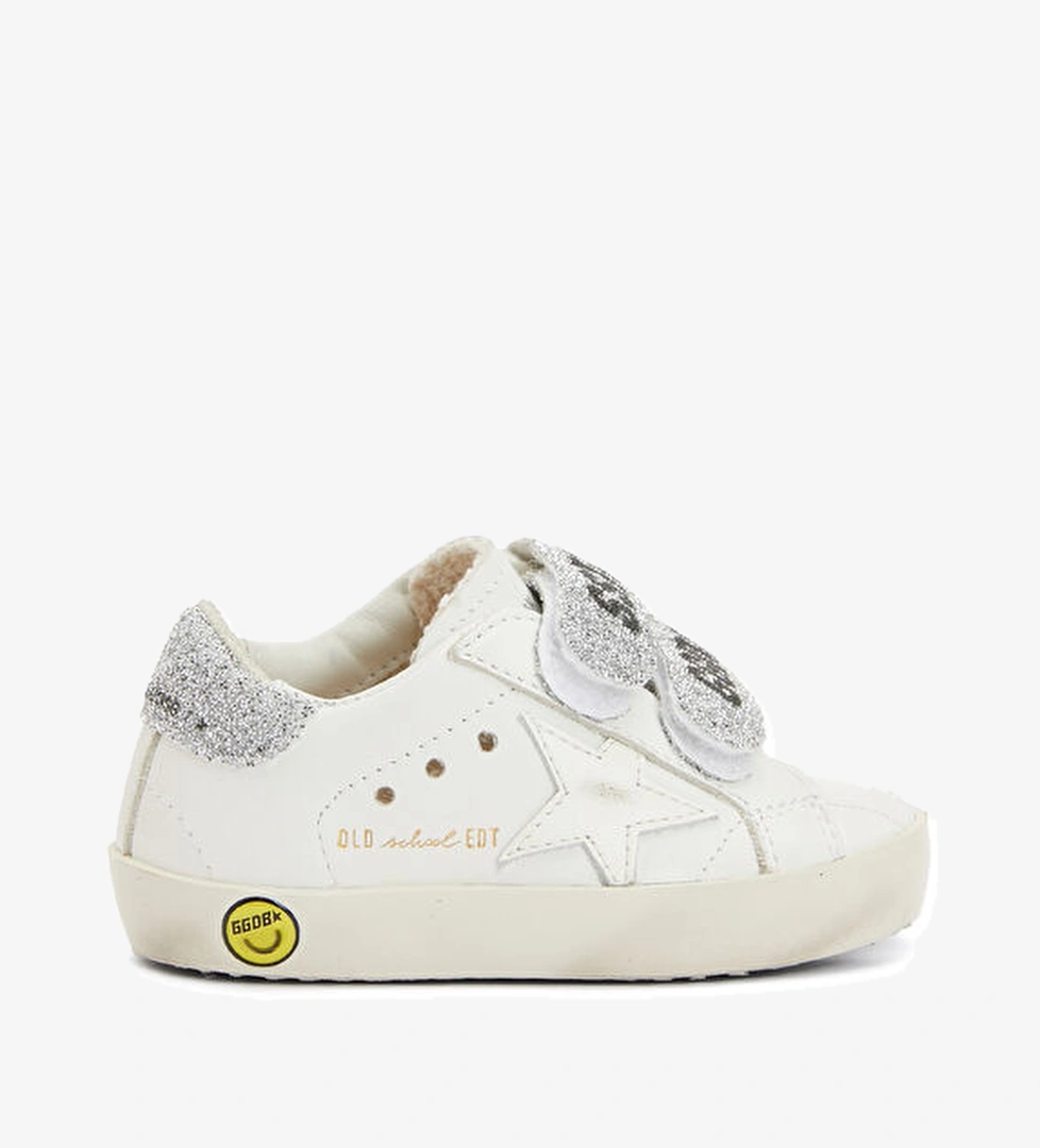 Golden Goose Old School Beyaz Unisex Çocuk Deri Sneaker model görseli
