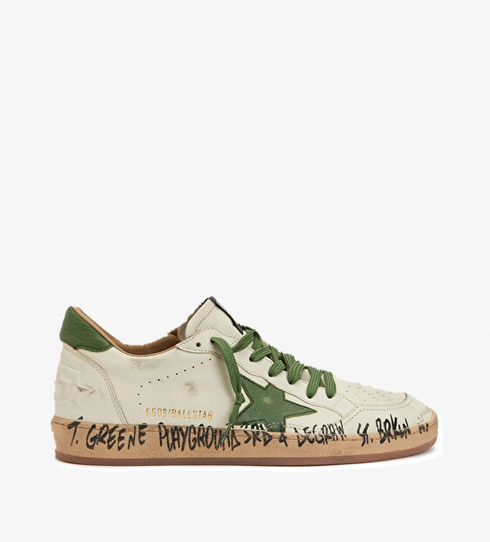 BallStar Beyaz Erkek Deri Sneaker - Görsel 1