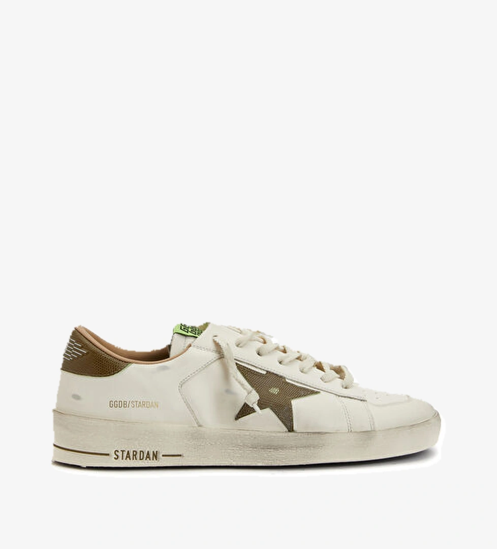 Golden Goose Stardan Beyaz Erkek Deri Sneaker model görseli