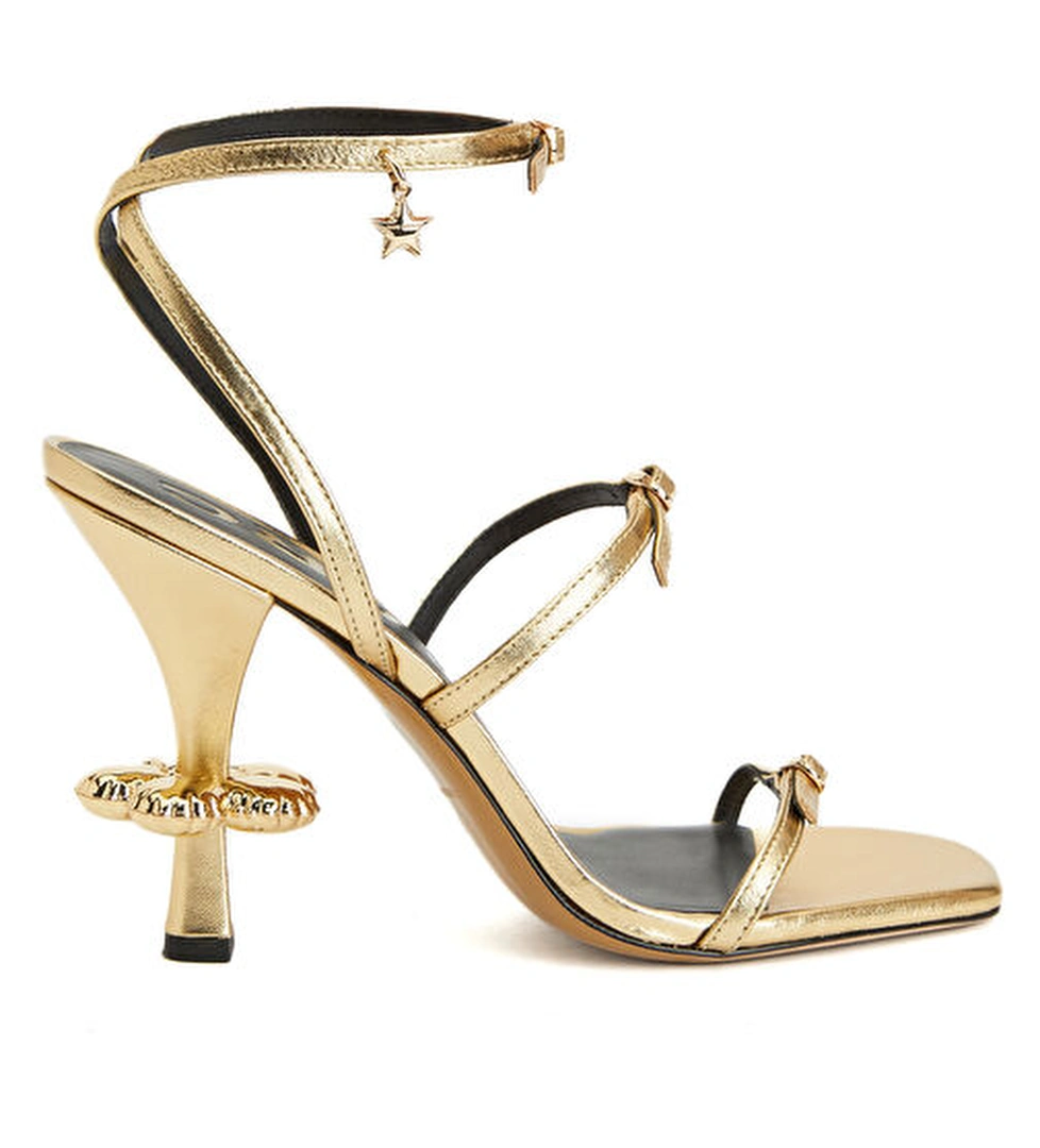 Marc Jacobs The Daisy Gold Deri Sandalet model görseli