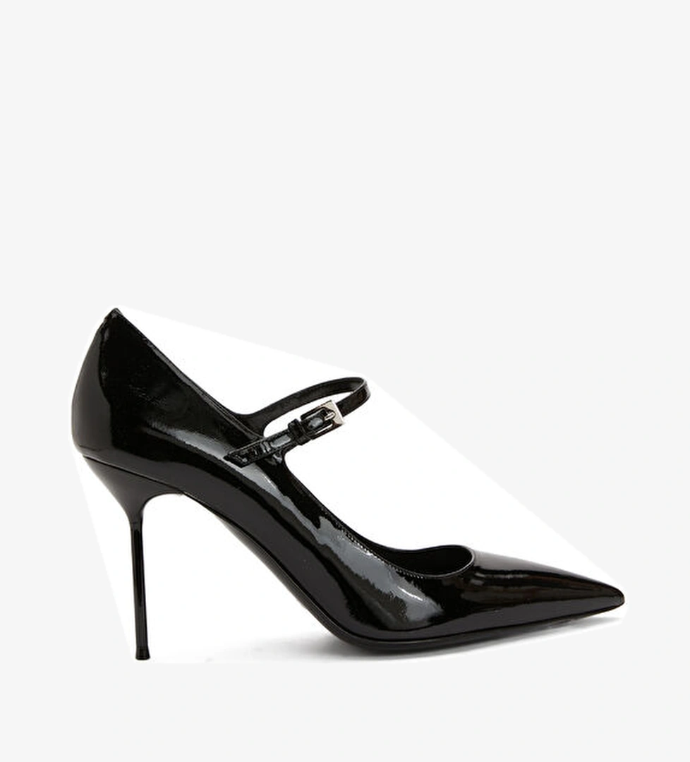 Paris Texas Siyah Deri Topuklu Ayakkabı model görseli