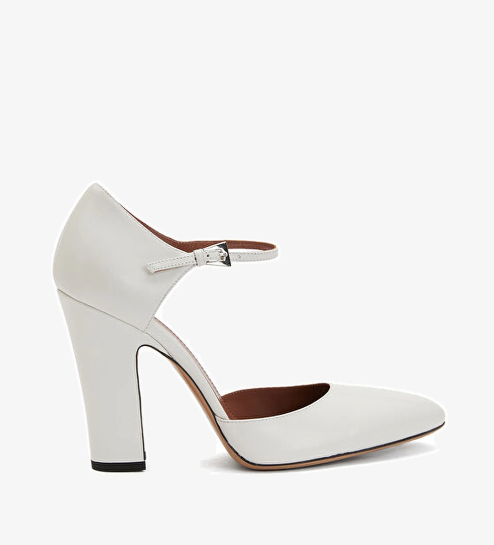 Paris Texas Beyaz Deri Topuklu Ayakkabı model görseli