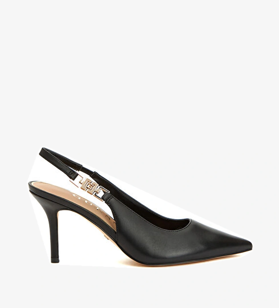 Guess Siyah Deri Topuklu Ayakkabı model görseli