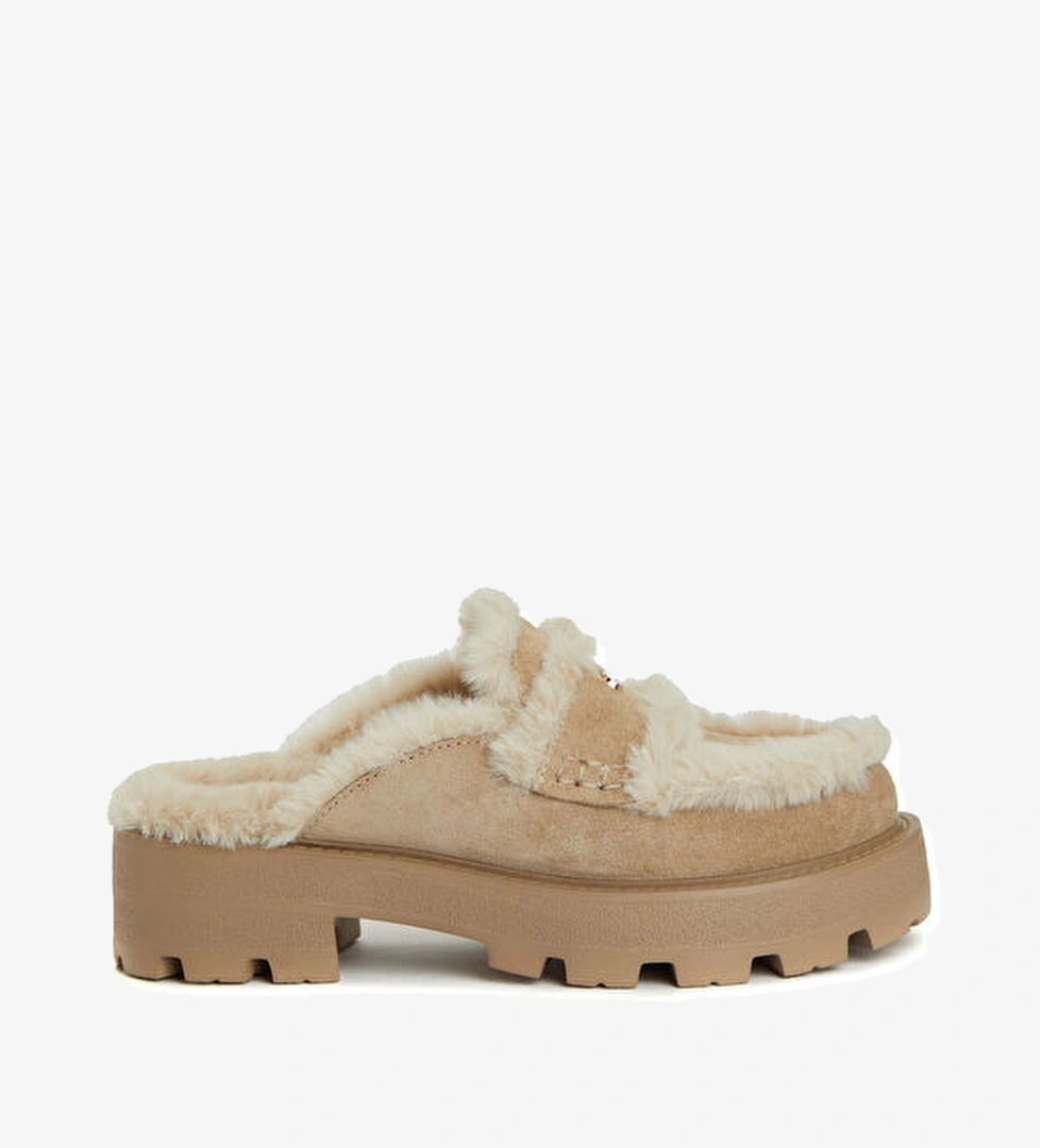 Yaneta Nude Kadın Deri Terlik - Görsel 1