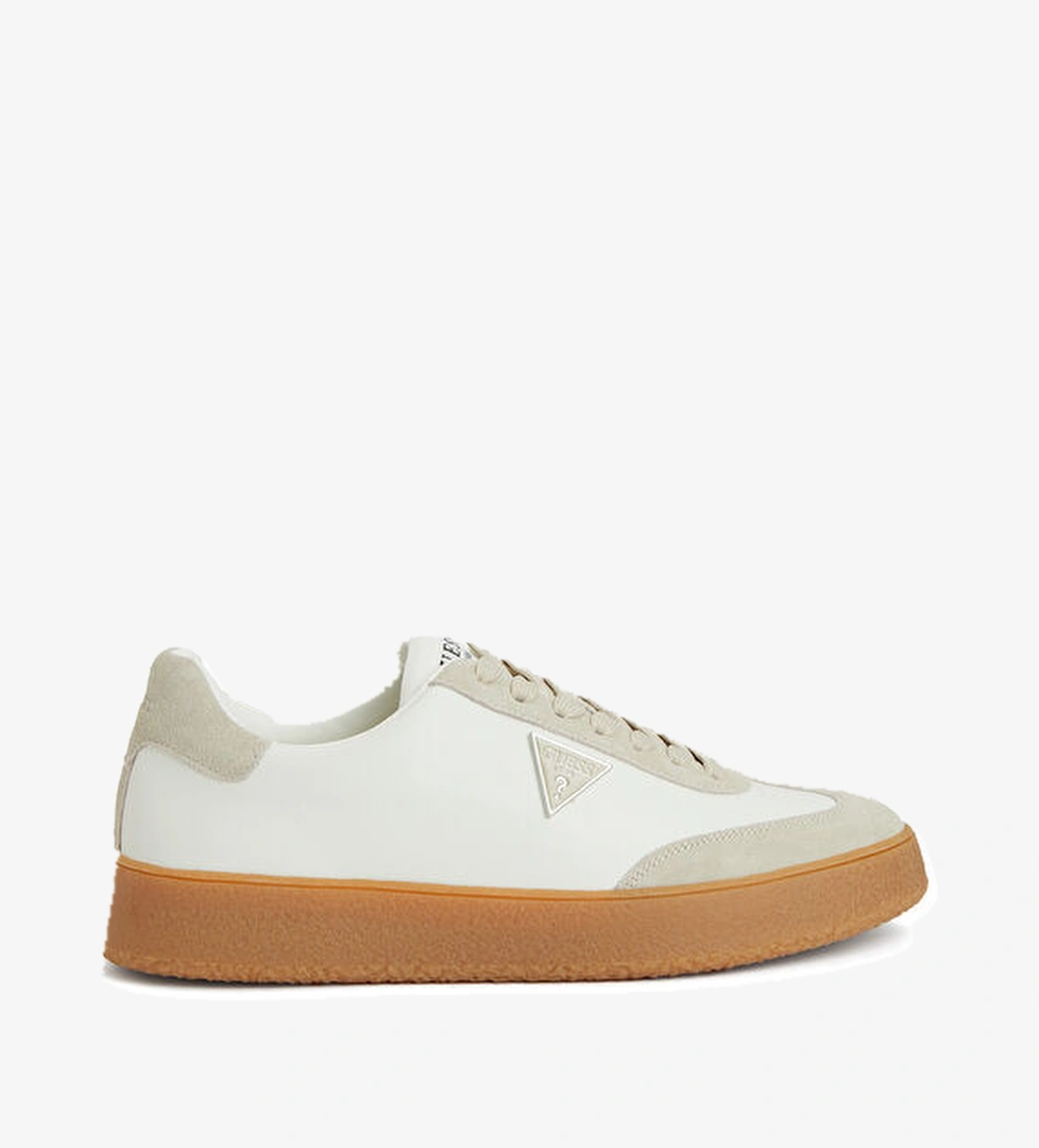 Guess Wimoh Beyaz Krem Erkek Deri Sneaker model görseli