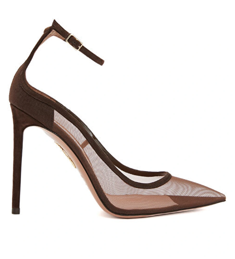Aquazzura Love Affair Kahverengi Topuklu Ayakkabı model görseli