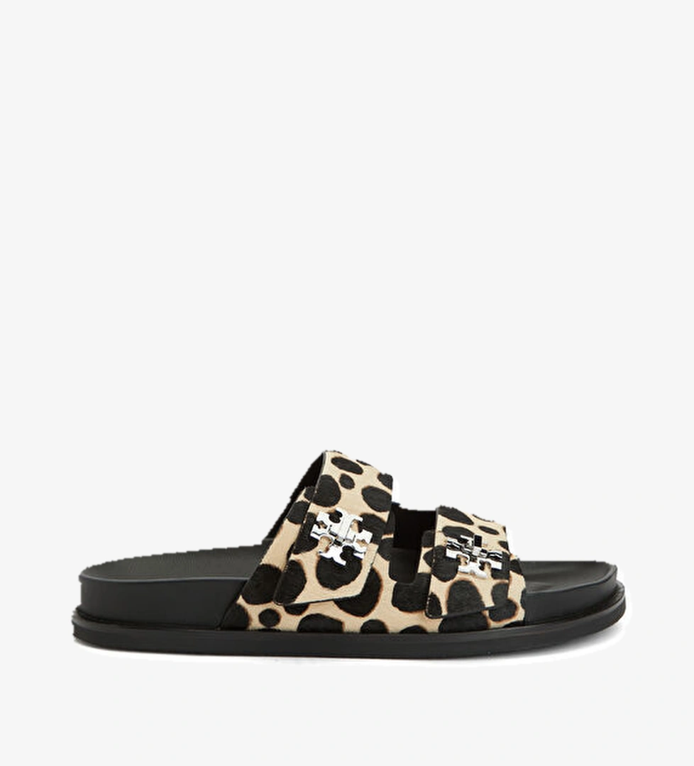 Tory Burch Leopar Desenli Kadın Deri Terlik model görseli